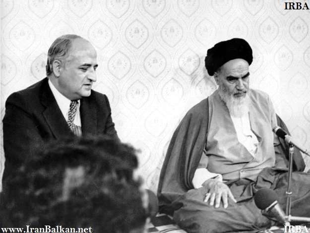 وزیر خارجه ترکیه در کنار امام خمینی