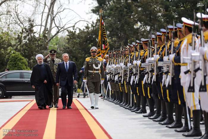 استقبال رسمی حجت الاسلام حسن روحانی از رئیس جمهور قزاقستان به روایت تصویر