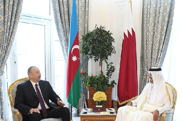 امیر قطر و رئیس جمهور آذربایجان دیدار کردند