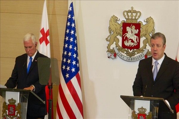 دیدار معاون رئیس جمهور آمریکا با نخست وزیر گرجستان در تفلیس