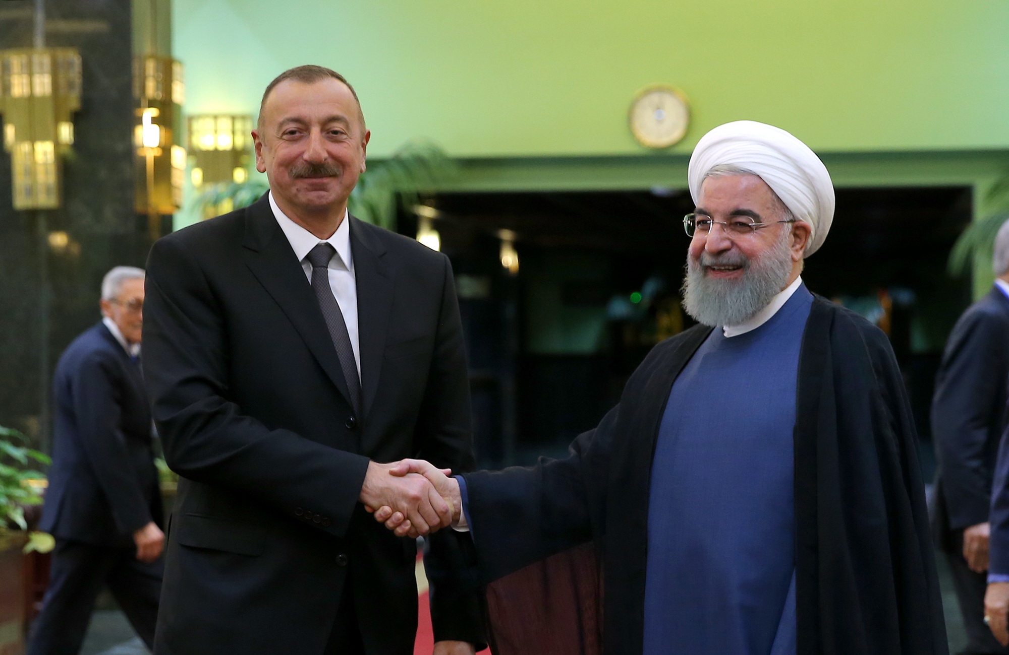 دکتر روحانی در دیدار رییس جمهور آذربایجان: اراده ایران و آذربایجان تقویت و تعمیق همه جانبه روابط و همکاری‌ها است