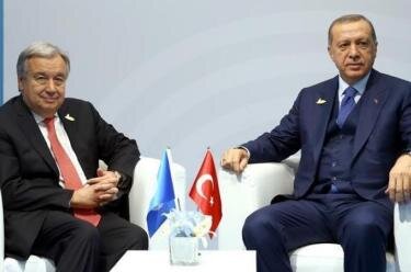گفتگوی تلفنی اردوغان و گوترش