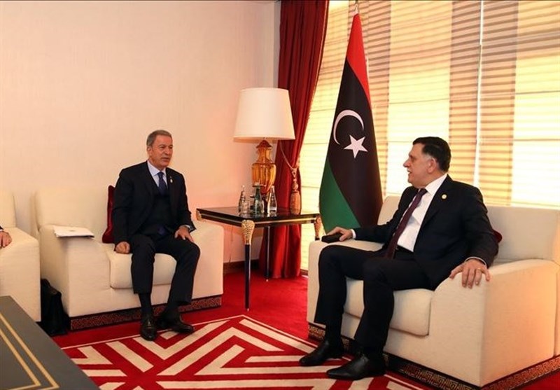 دیدار وزرای خارجه و دفاع ترکیه با رئیس دولت وفاق ملی لیبی