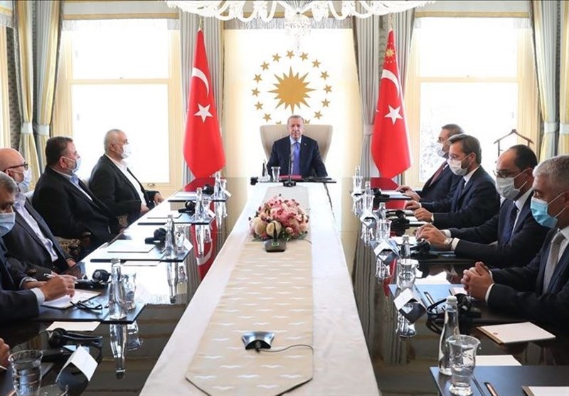 دیدار اردوغان و اسماعیل هنیه در استانبول
