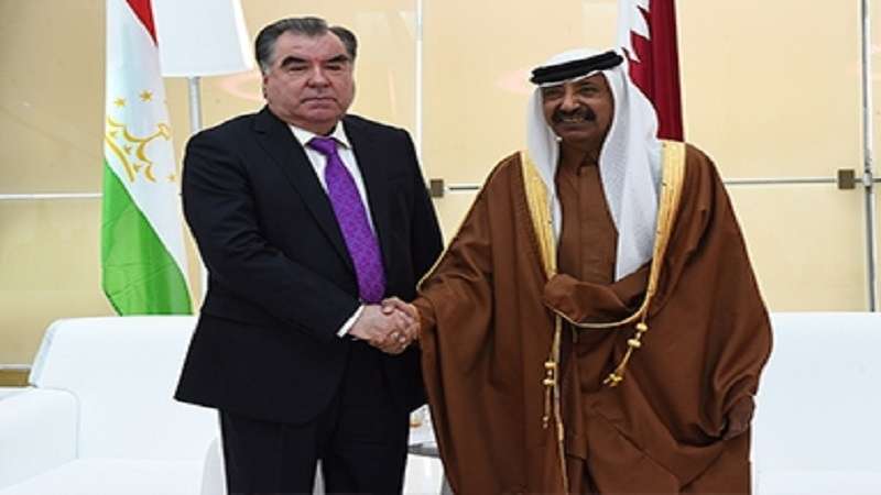 دیدار رییس جمهوری تاجیکستان با رییس مجلس شورای قطر