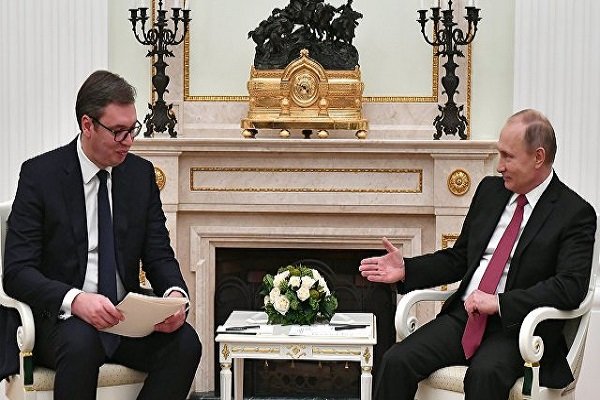دیدار پوتین با رئیس جمهور صربستان