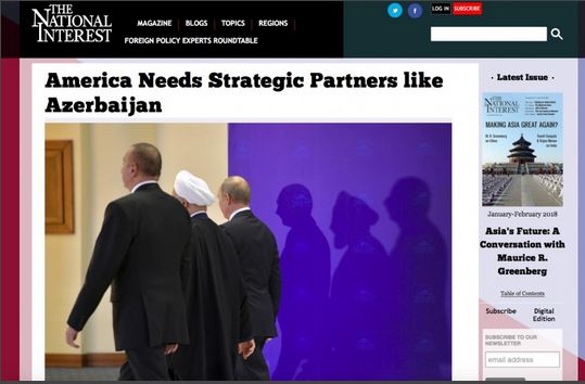 The National Interest: America Needs Strategic Partners like Azerbaijan